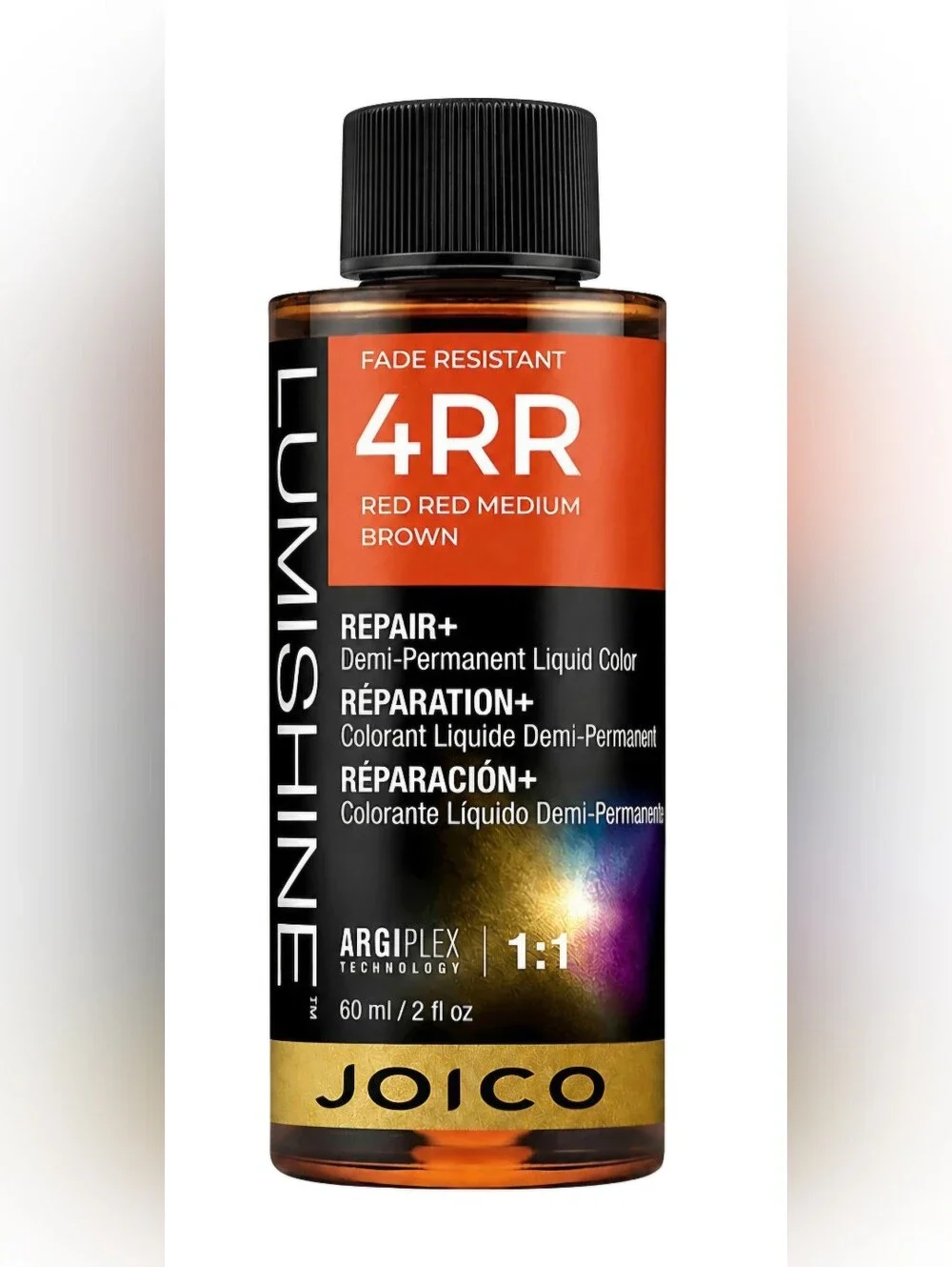Joico Lumishine 4RR Red Medium Brown Demi-Permanent Liquid Color